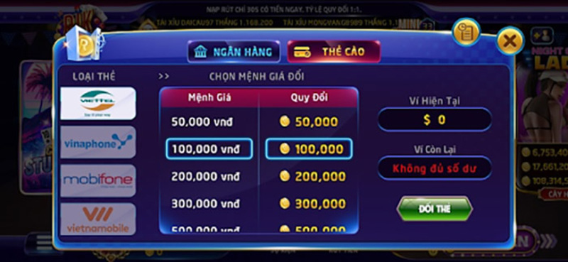 Nạp vốn bằng thẻ cào tại rikvip Nạp vốn bằng thẻ cào đa dạng